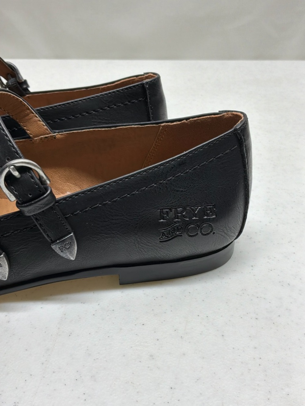 Classic Black Mary Jane Flats - Women's Comfortable Everyday Shoes - Picture 5 of 8